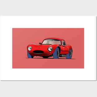 Ginetta G4 Vintage Sports Car in Red Posters and Art